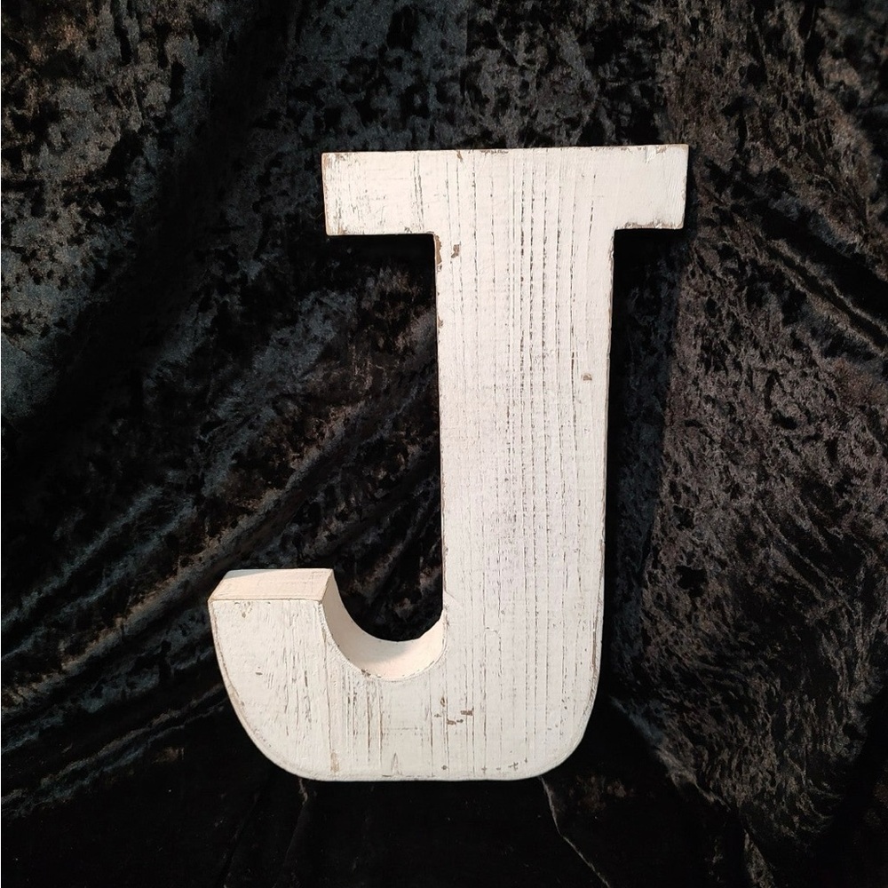 Rustic White Wall Letter Decor